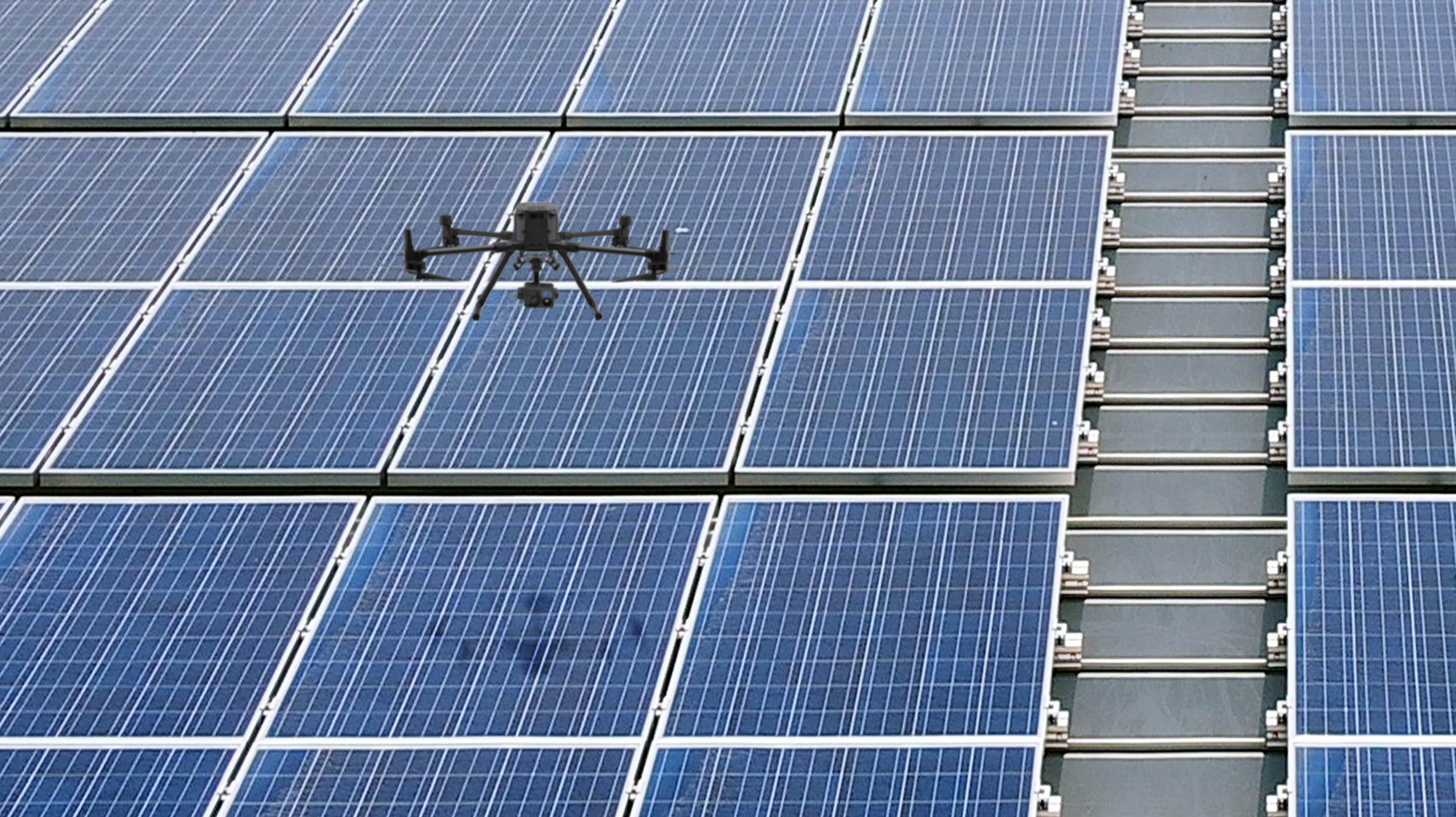 友達以無人機搭配IR Sensor熱顯像技術進行全方面模組健檢，有效降低人力成本並提升發電量